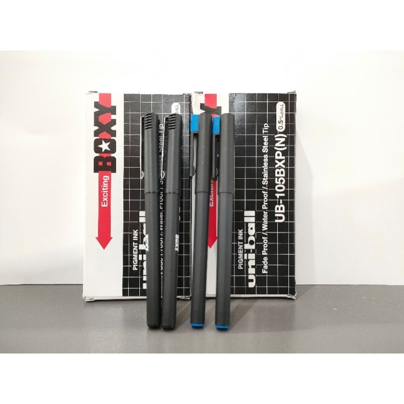 

BOLPOIN BOXY UNI BALL PIGMENT INK water proof/stainless steel tip