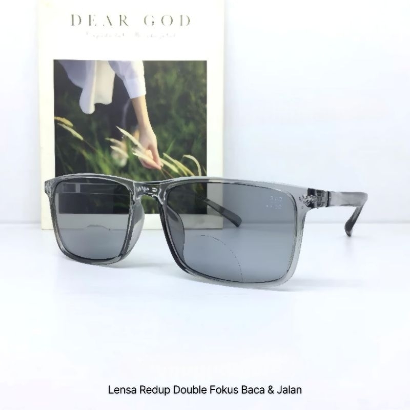 VISION LENS Kacamata Double Fokus Baca dan JalanKaca Mata Baca plus Jalan Pria Wanita