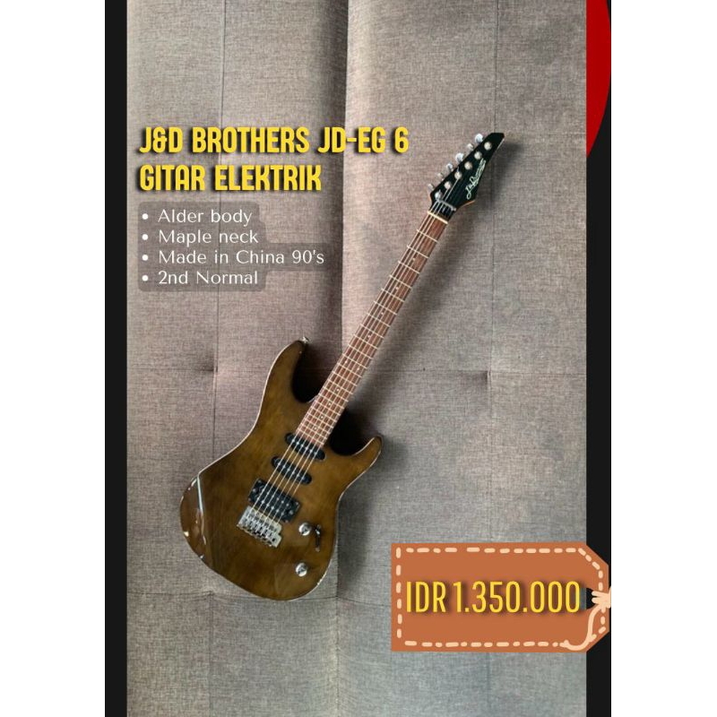 j&d brothers jd-eg6 gitar elektrik plus admin 7.5%