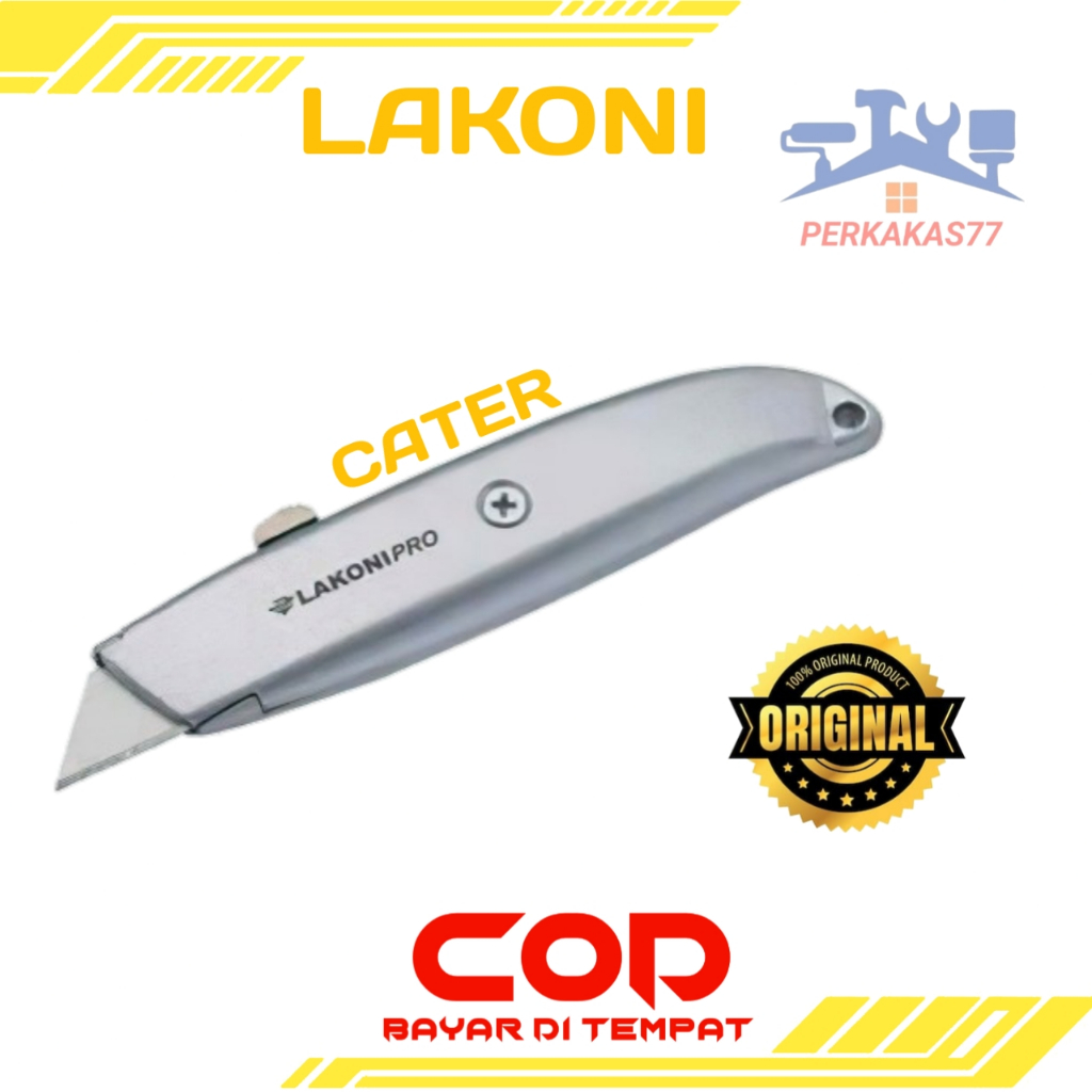 

Lakoni Pisau Cutter 101010 / Pisau Cutter Aluminium Knife T Type / Cutter Lakoni Original