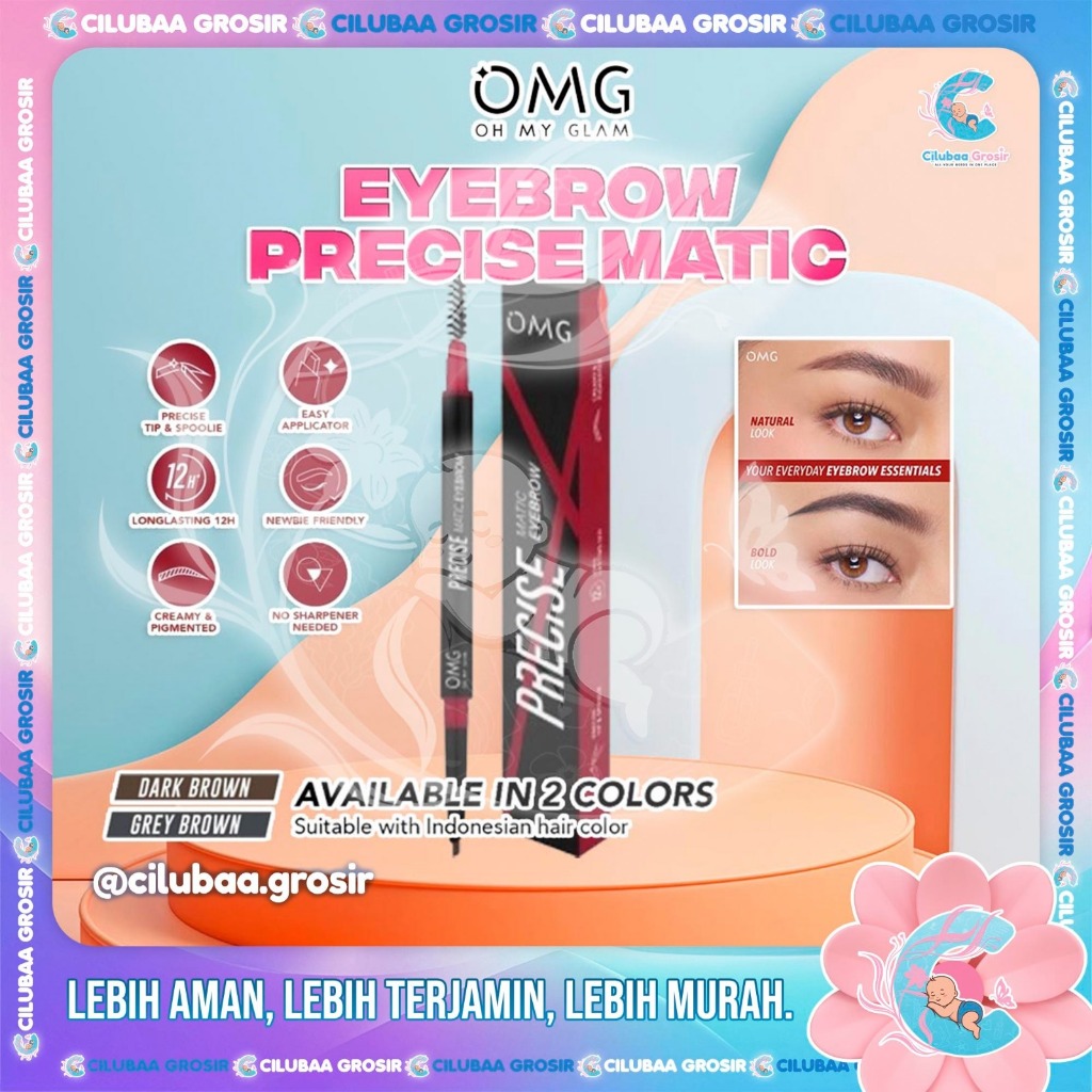 OMG Oh My Glam Eyebrow Precise Matic On Point || Pensil Alis Tahan Lama || Waterproof Smudgeproof