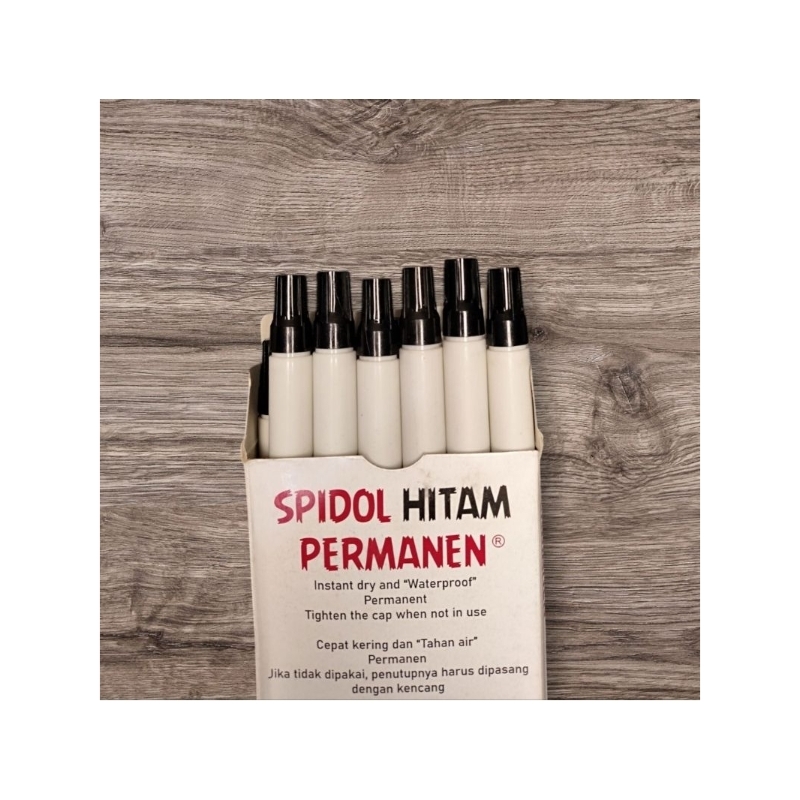 

SPIDOL HITAM PERMANEN-per box isi 12pcs