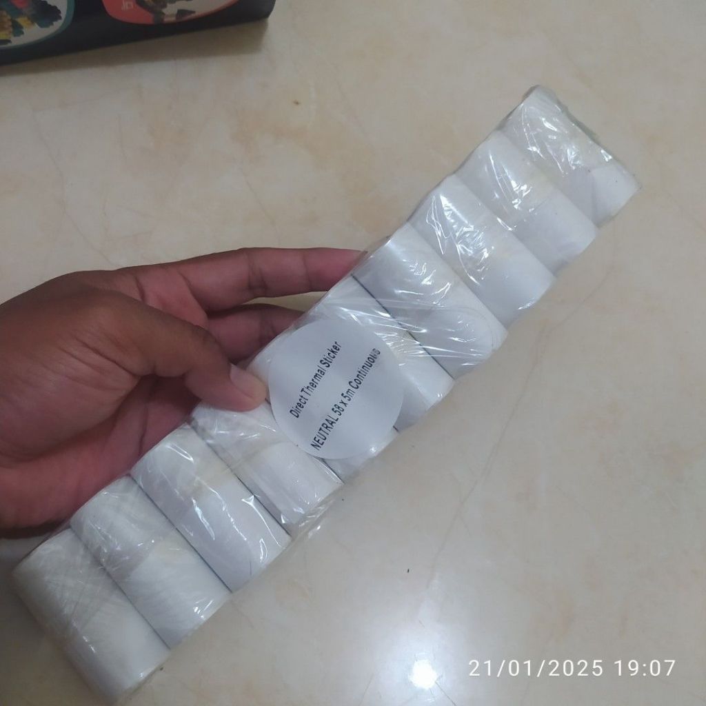 

Kertas thermal sticker label 58 mm x 5 m
