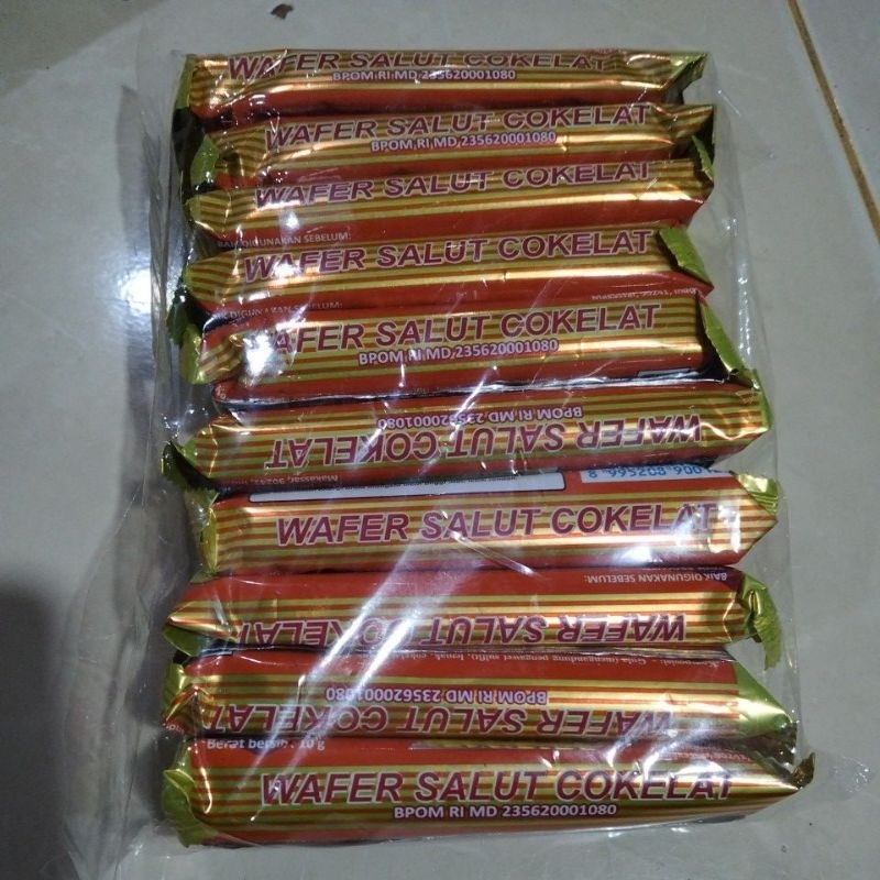 

Pyramid Wafer salut cokelat wafer jadul isi 10 pcs