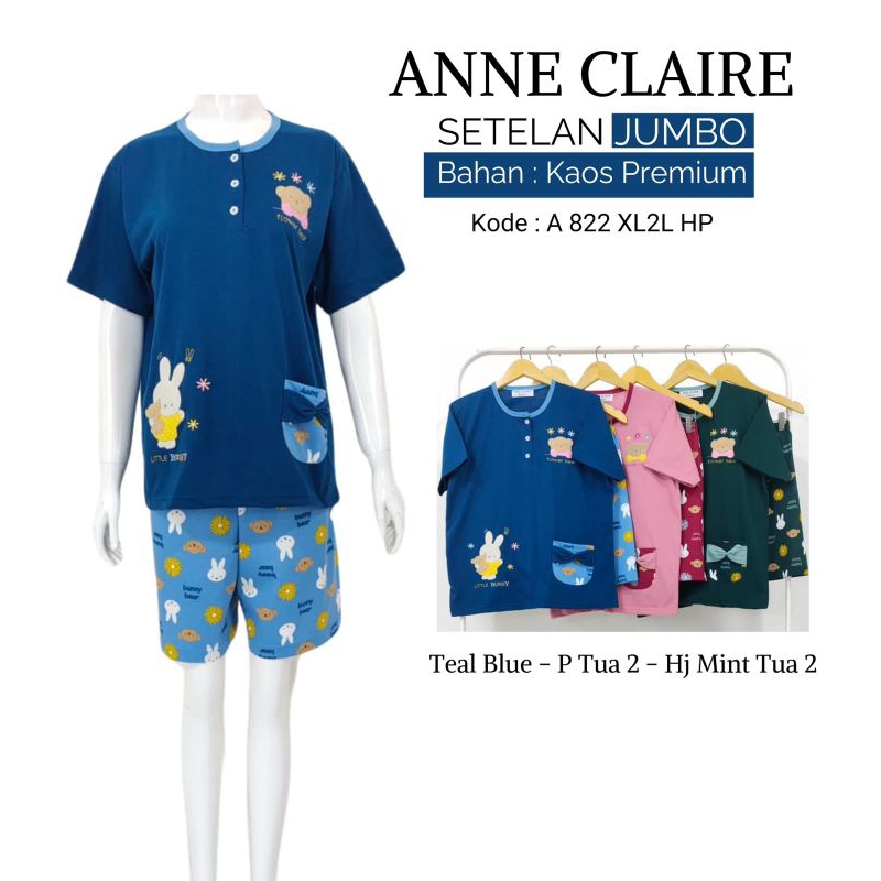 Setelan Pendek Jumbo 2L Anne Claire