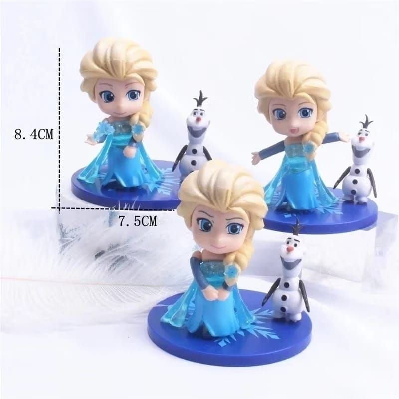 {PK} Pajangan Topper Kue Ulang Tahun Frozen Elsa & Olaf / Princess Frozen Elsa & Olaf / Hiasan Toppe