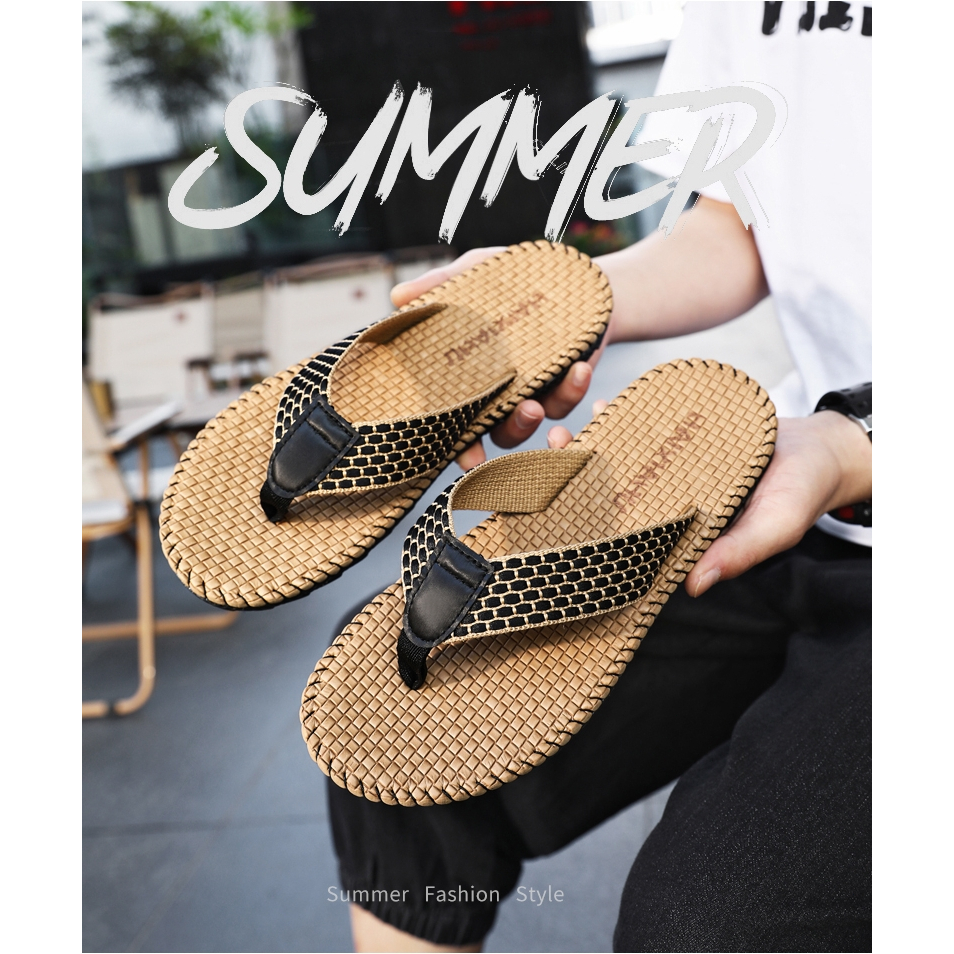 [COD + Kirim Hari ini ] Sendal Pria Sol karet anti slip Sandal Pria Sandal Pria Kekinian Sandal Pria