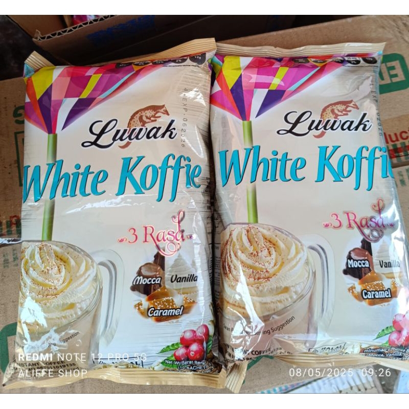 1 pak kopi luwak 3 rasa moca vanila caramel isi 10 sachet