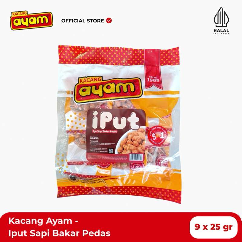 

Kacang Ayam - Iput Sapi Bakar Pedas Share Packs (9 in 1) 225gr