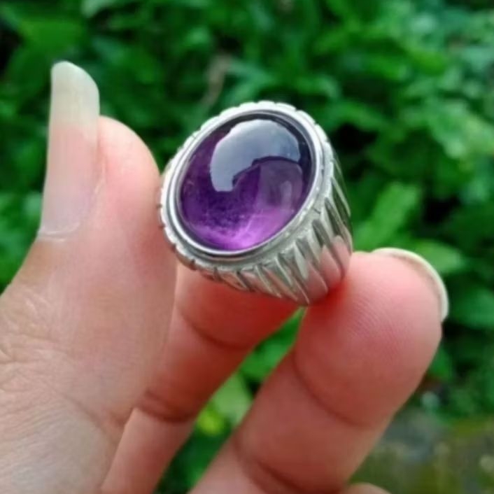 cincin batu akik kecubung kalimantan