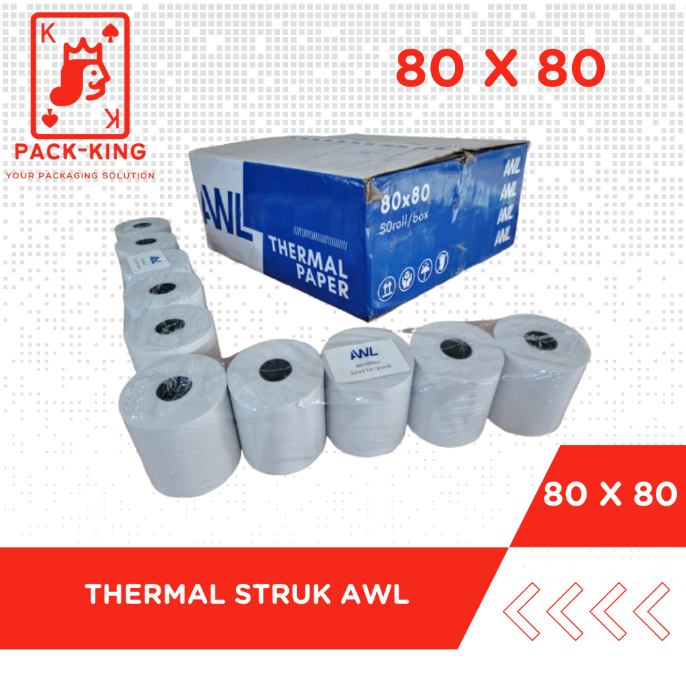 KERTAS THERMAL STRUK KASIR 80X80 KERTAS THERMAL STRUK KASIR AWL 80X80 MURAH