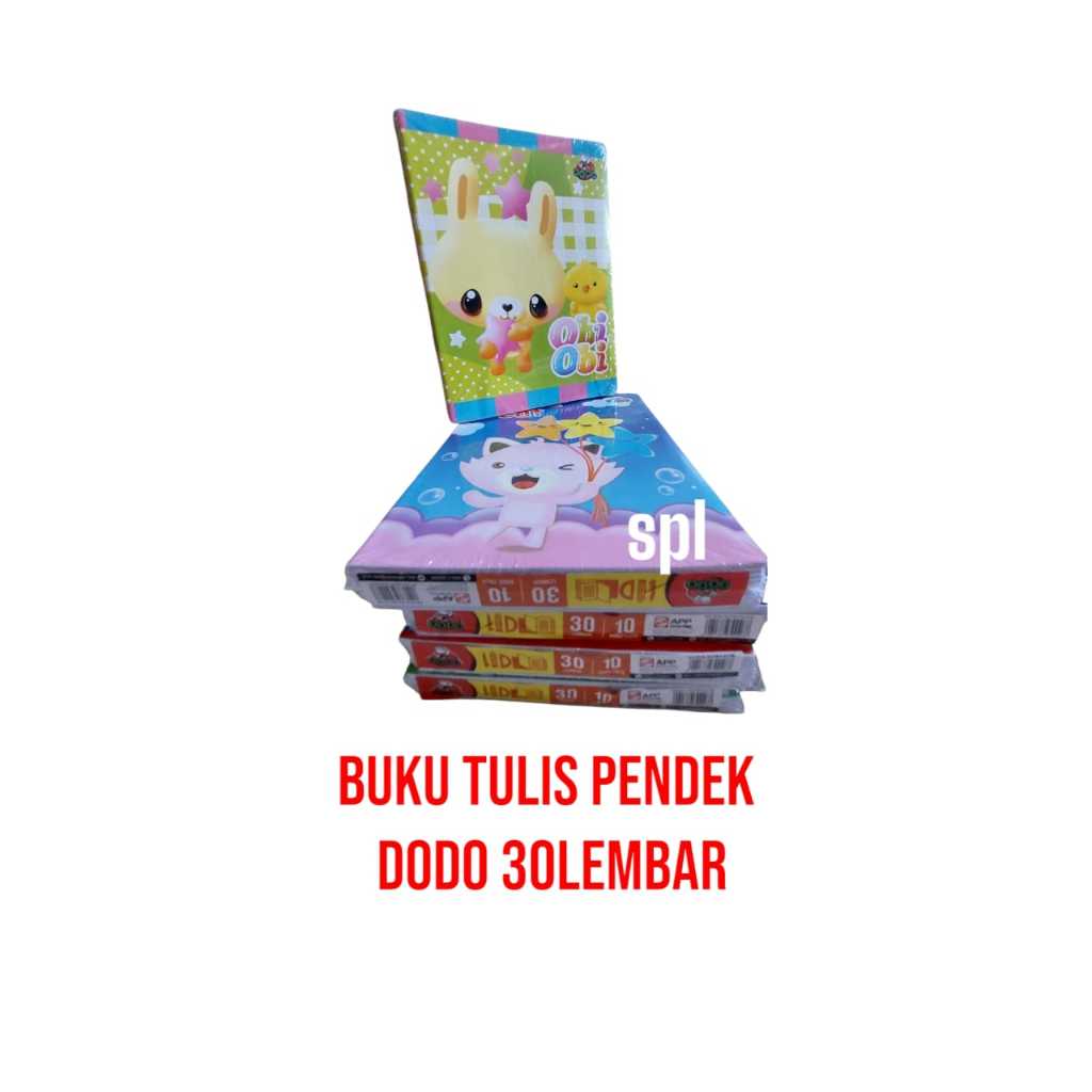 

1pak=10buah Buku Tulis Pendek 30 Lembar DODO