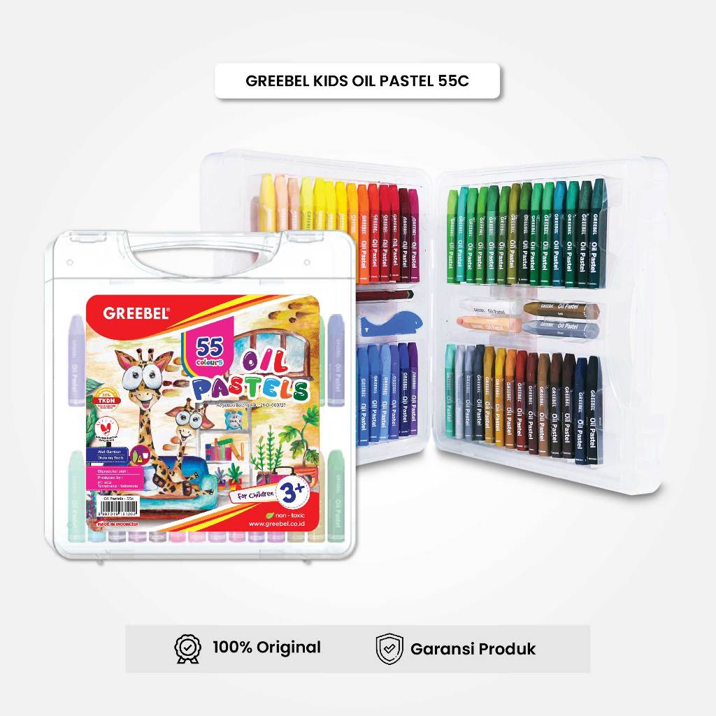 

GREEBEL Crayon Krayon 55 Warna / Kids Oil Pastel 55 Warna / Crayon Greebel