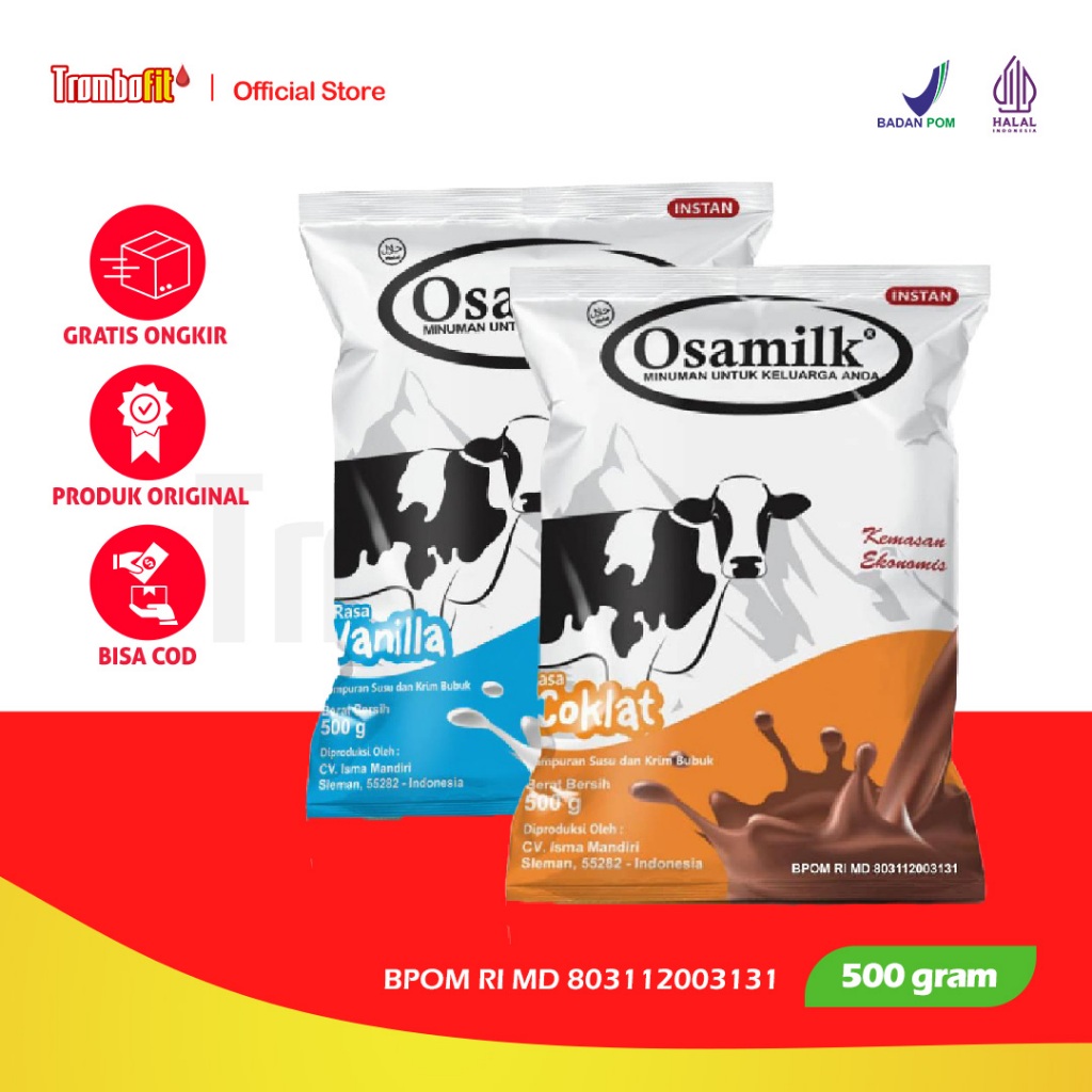

Osamilk - Susu Sapi Bubuk Penambah Berat Badan isi 500 gr