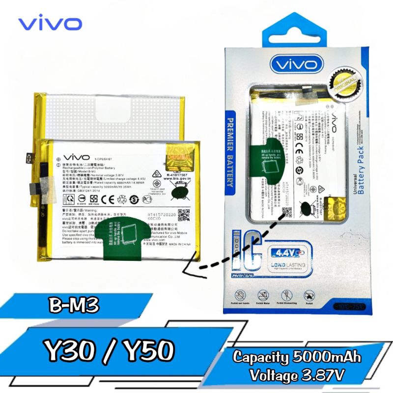 Baterai ORIGINAL VIVO B-M3/Y30/Y50/B M3/BM3 battery batre