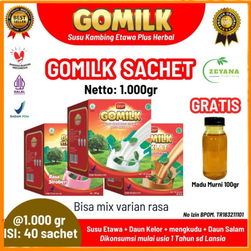 

[BISA COD] +GRATIS JAHE | GOMILK Susu Kambing Etawa + Herbal Penambah Nafsu Makan Anak | Solusi Untuk Tulang dan Persendian
