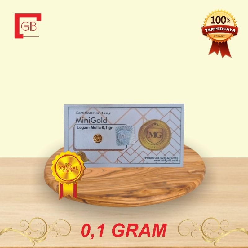 Jebbbreeettt Spesial Emas Mini Logam Mulia 0.1 Gram dengan harga murce sekali