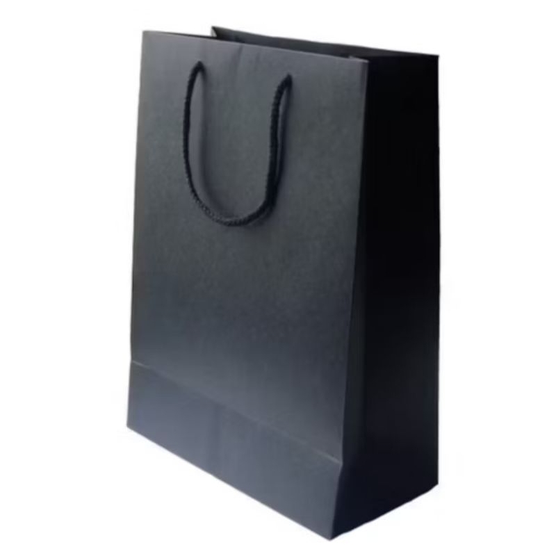 

S ( S52 ) PAPER BAG POLOS WARNA HITAM DAN COKLAT / PAPERBAG SOUVENIR