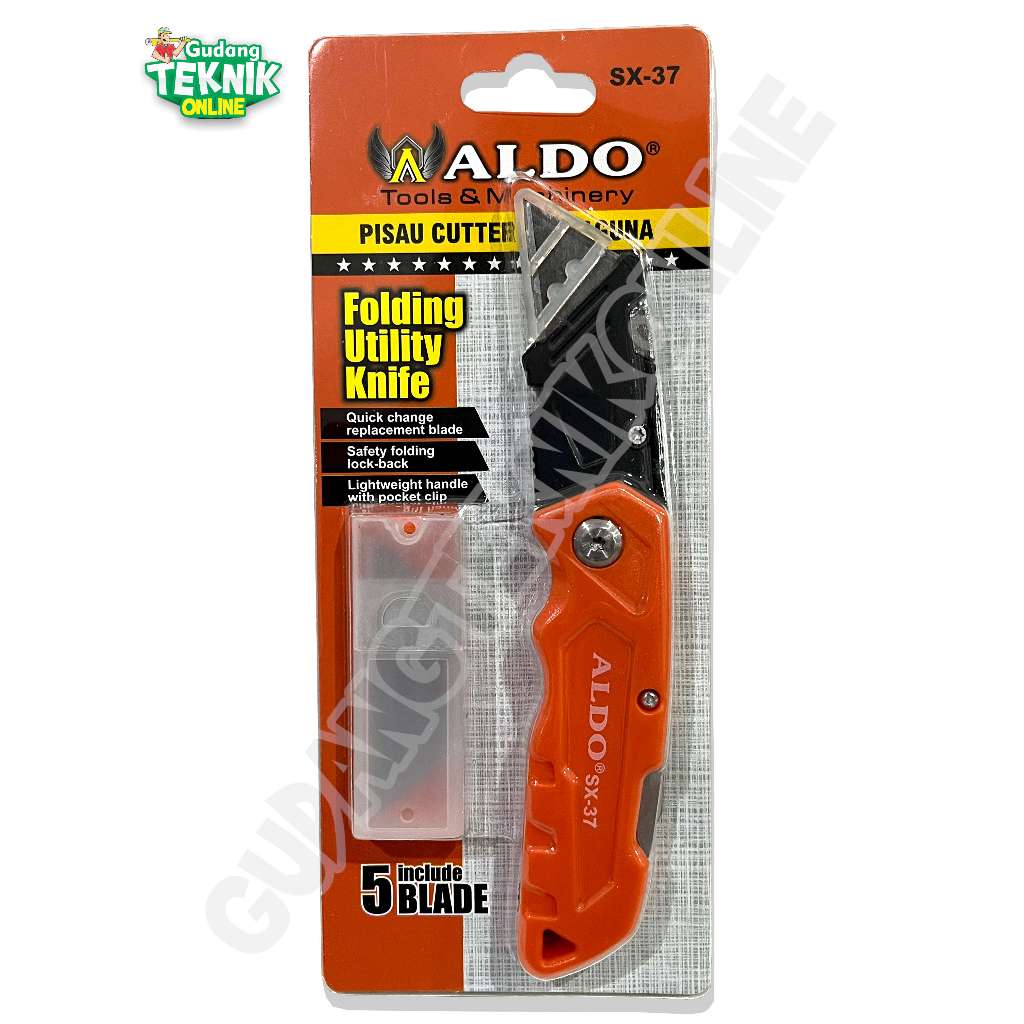 

ALDO Pisau Cutter Lipat Serbaguna ALDO SX-37 / Pisau Cutter Cuter Kater Potong Folding Utility Knife SX 37 SX37 ALDO