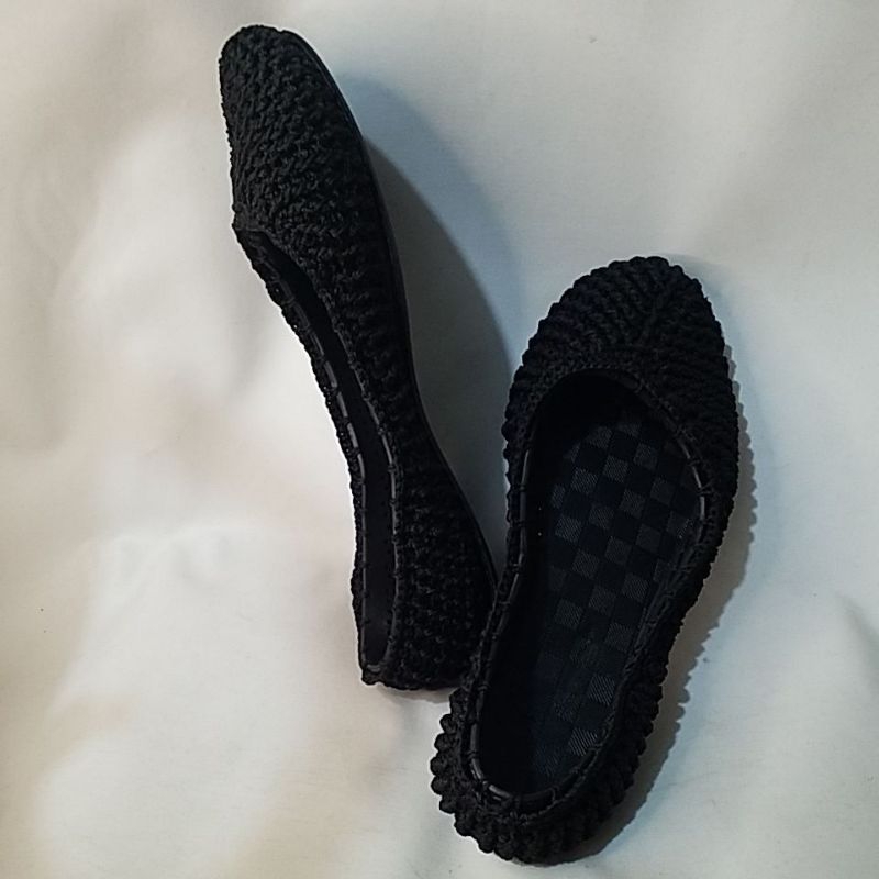 SEPATU RAJUT /sepatu flat rajut /sepatu karet rajut/sepatu rajut cover/ sepatu lentur