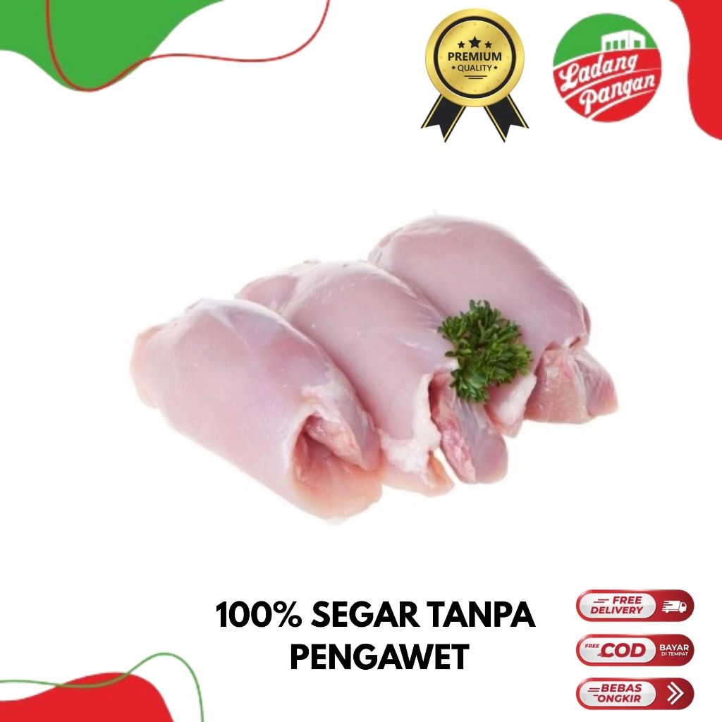 

Paha Ayam Fillet BLP Tanpa Tulang 1 Pack Kurang Lebih 2KG