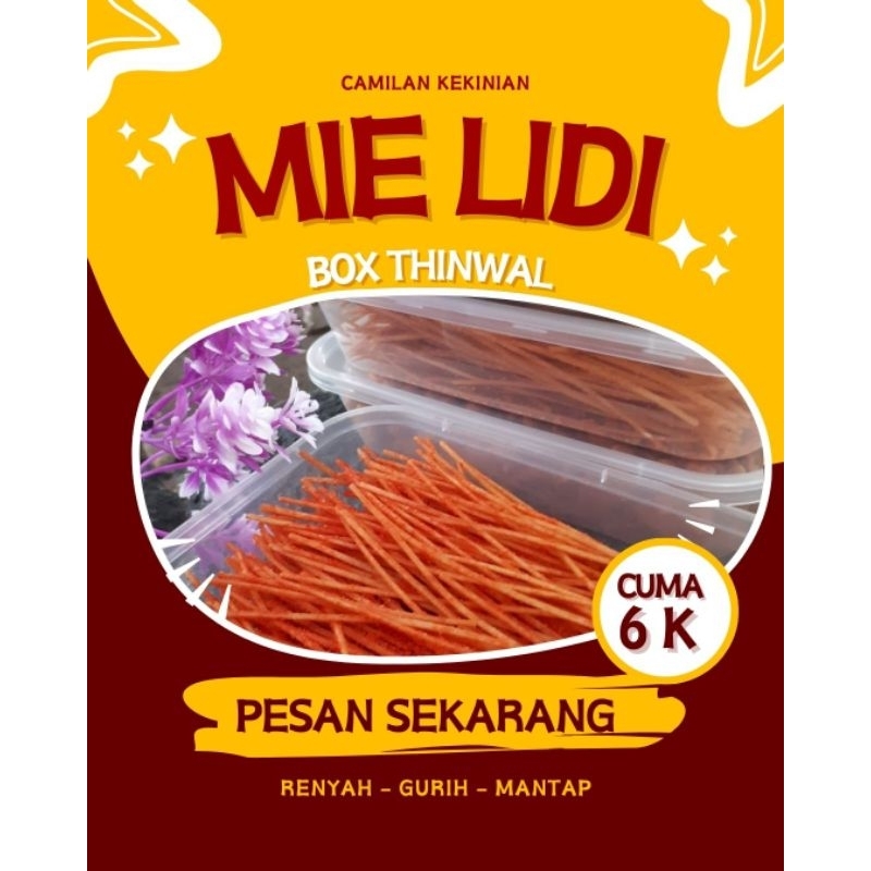 

Mie Lidi Box || Cap Majapahit || Camilan Viral Kekinian || Gratis Ongkir