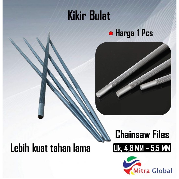 Kikir Chainsaw 3/16" 4.8 mm Per 1 Buah / Kikir Bulat Senso 3/16 Inci 4,8 mm