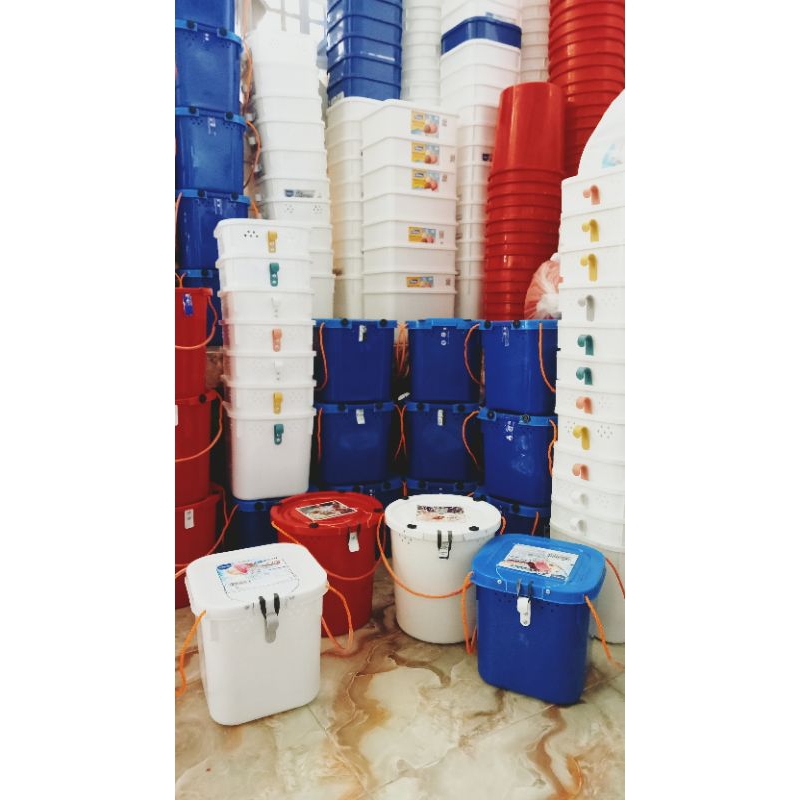 100 % ORI, BOX TEMPAT UDANG HIDUP FISHING EQUIPMENT KAPASITAS 8 LITER, EMBER UDANG HIDUP, TEMPAT MEN