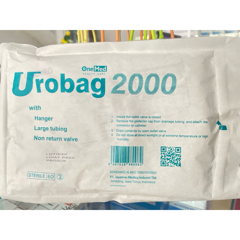 URINE BAG 2000ml ONEMED / TEMPAT URIN / URIN BAG / URINBAG