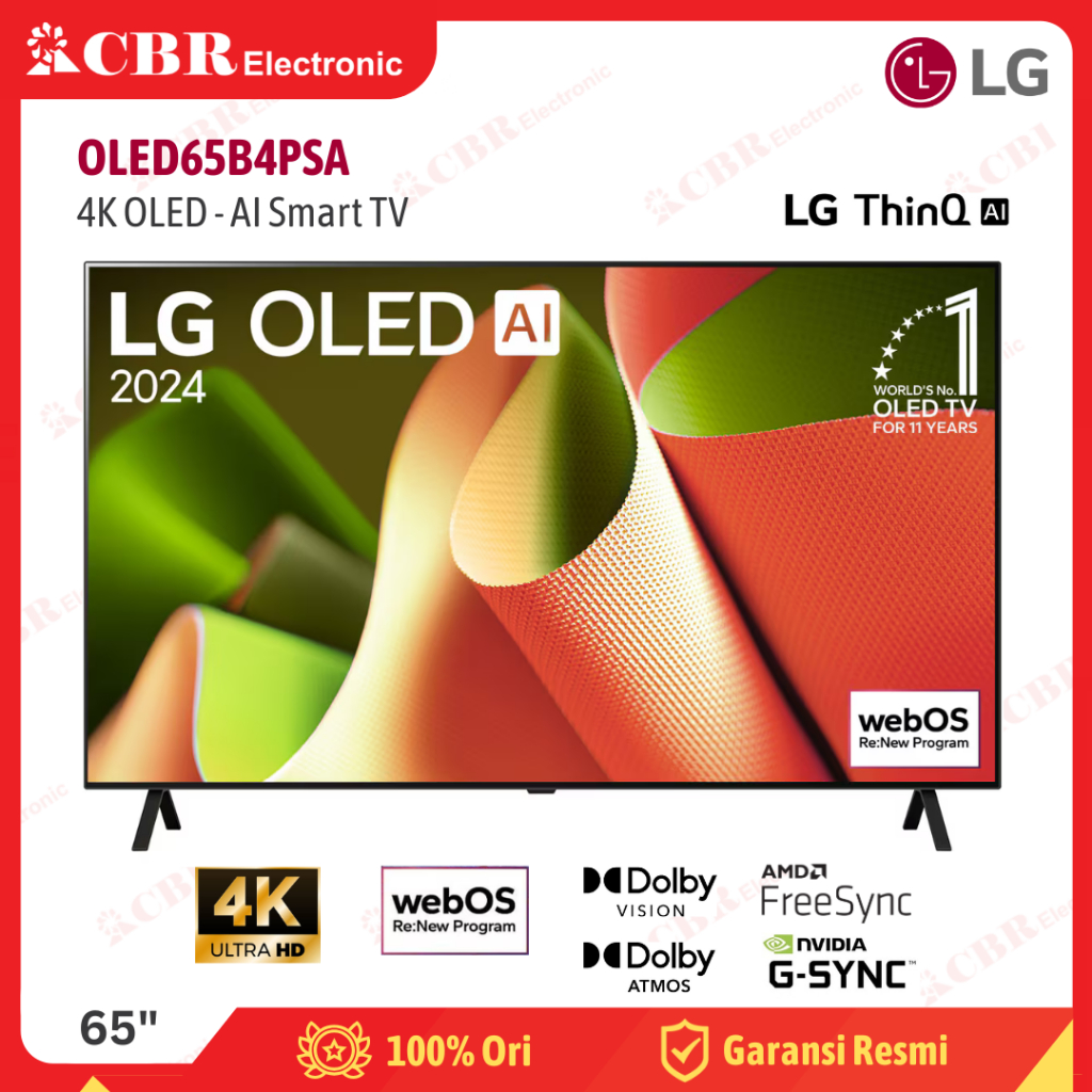 TV LG 65 Inch LED OLED65B4PSA (4K OLED-AI Smart TV)