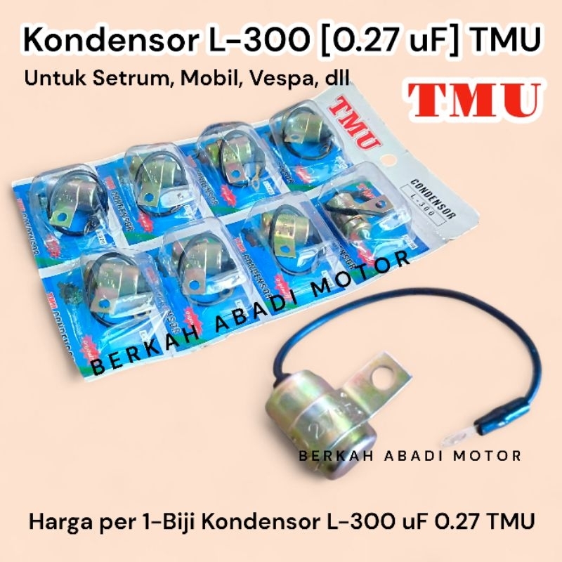 Kondensor setrum L-300 uF 27 TMU | murah Kondensor L300 Setrom Strum kondensor L 300 Kijang