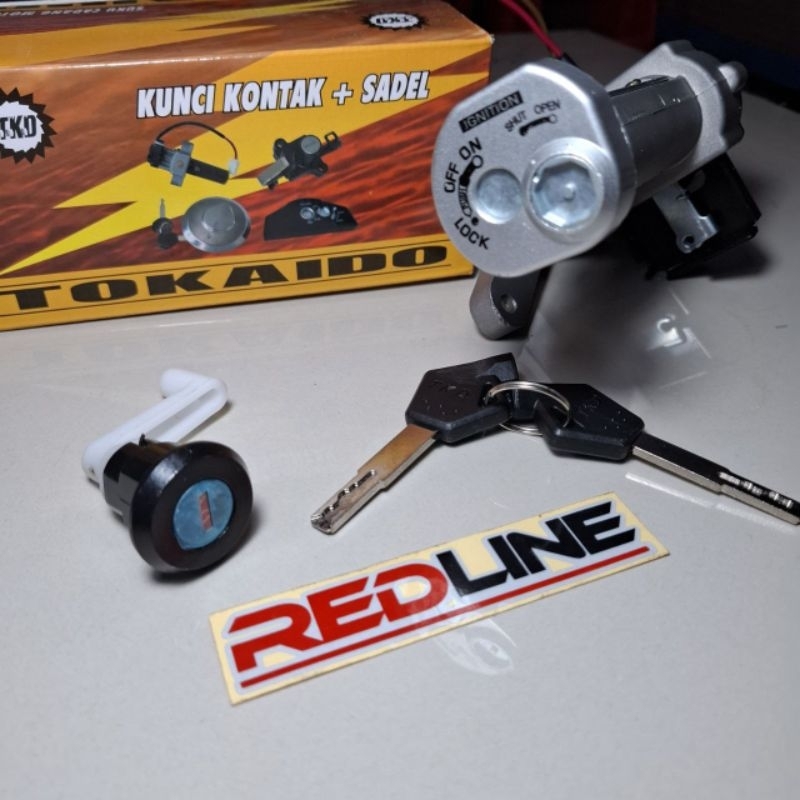 KEY SET KUNCI KONTAK SET KAWASAKI ZX130 KUNCI SADEL ZX 130