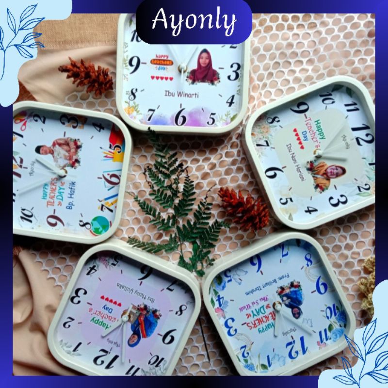 Jam dinding custom / Jam dinding estetik / Jam dinding lucu / Jam unik
