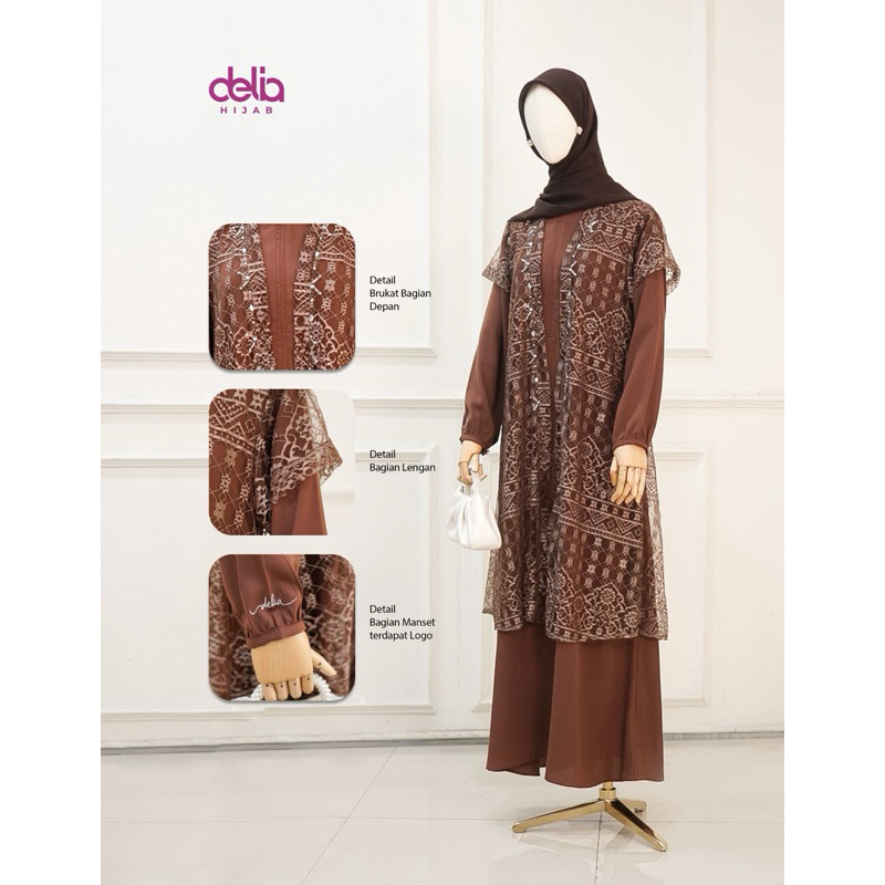 DRESS KONDANGAN CANTIK MEWAH ELEGANT KAGURA DRESS BY DELIA HIJAB
