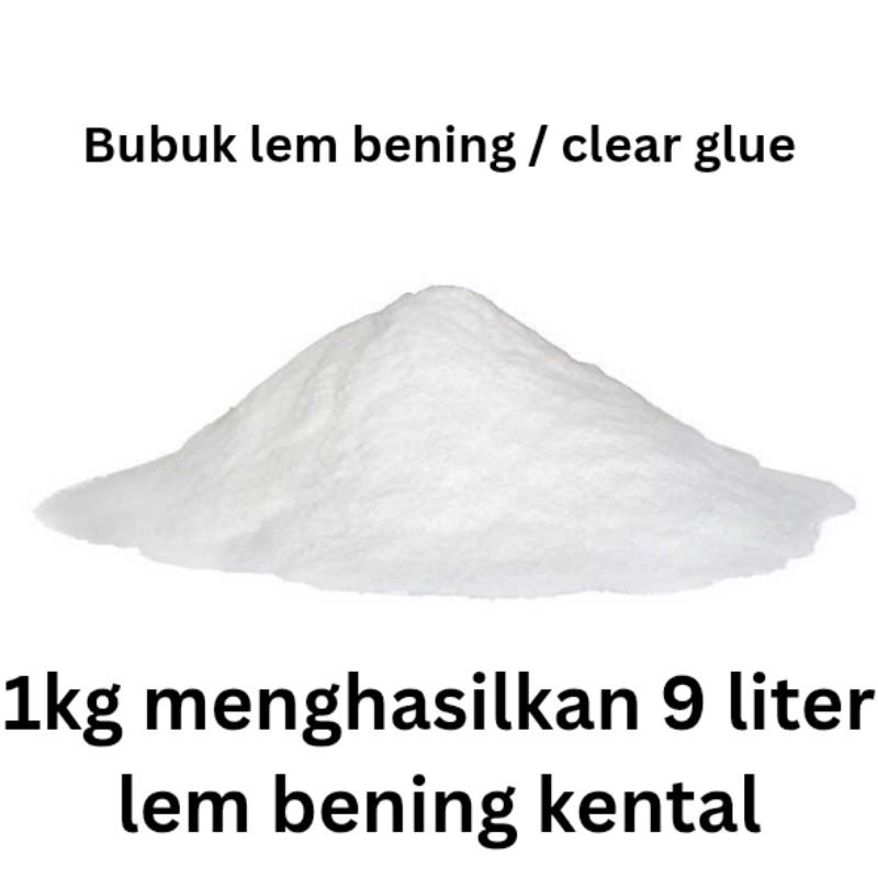 

Bubuk lem bening | clear glue powder | bubuk PVA