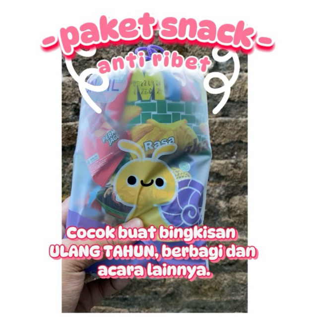 

paket snack ulang tahun / paket bingkisan snack / bingkisan ultah anti ribet