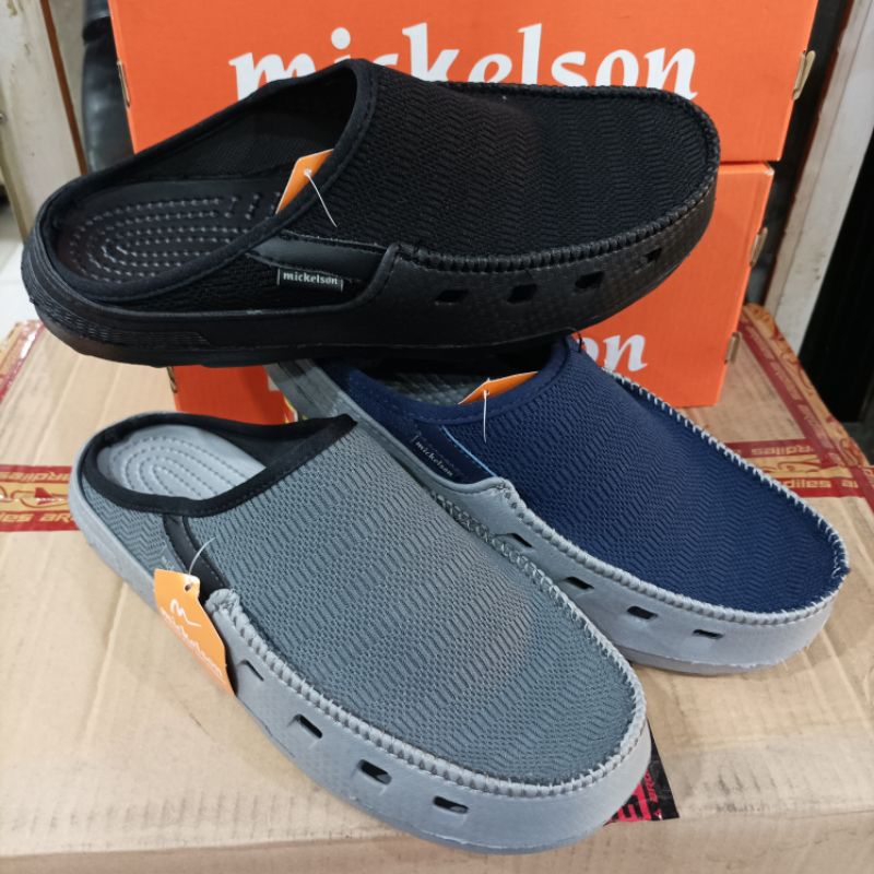 sandal slop karet pria Mickelson original by Ardiles sepatu sandal slop bapau/bustong