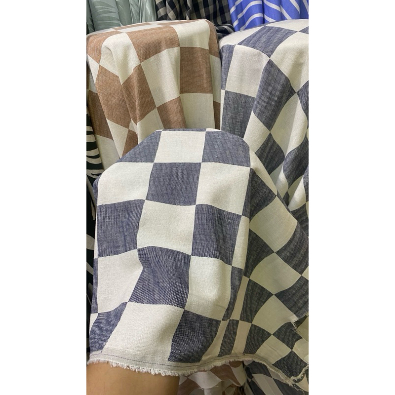 kain katon linen kotak