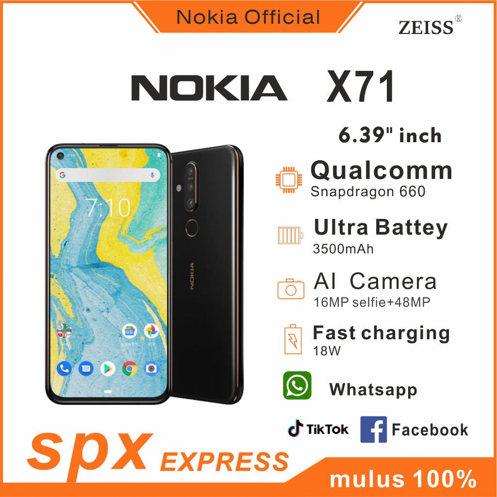 Nokia x71- ram 6GB+rom 128GB /6.39 inci /  hp android nokia / hp murah mulus