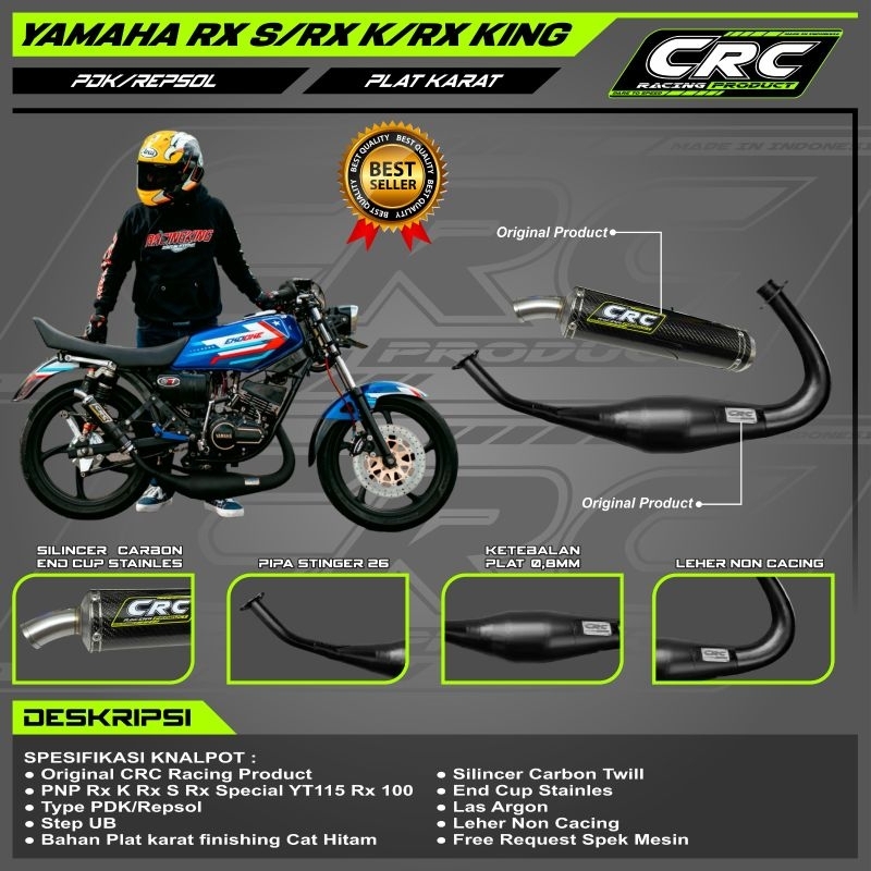 KENALPOT CRC PDK REPSOL PLAT KARAT SILINCER CARBON