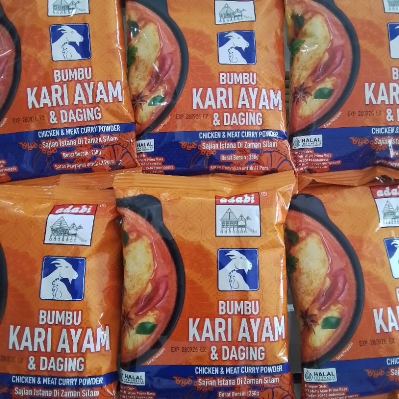 

Adabi Bumbu Kari Ayam Dan Daging 250gr