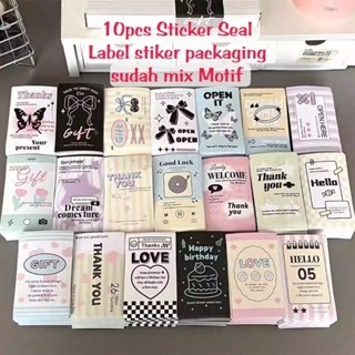 

DYPACK 10pcs STICKER SEAL PACKAGING MOTIF THANKYOU GIFT / STIKER PACKING CANTIK