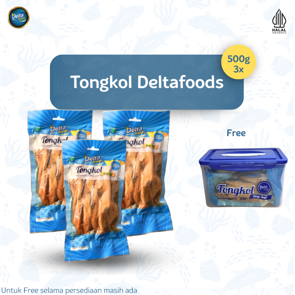 

DeltaFoods - Ikan Tongkol Siap Saji 500gram Bundling 3 Free Container Box