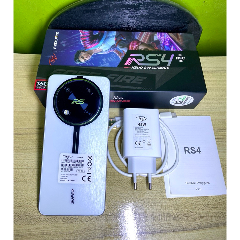 HP Gaming Itel RS4 8/128 NFC Helio G99 Ultimate triple slot bisa 2 SIM card dan Micro SD second prel