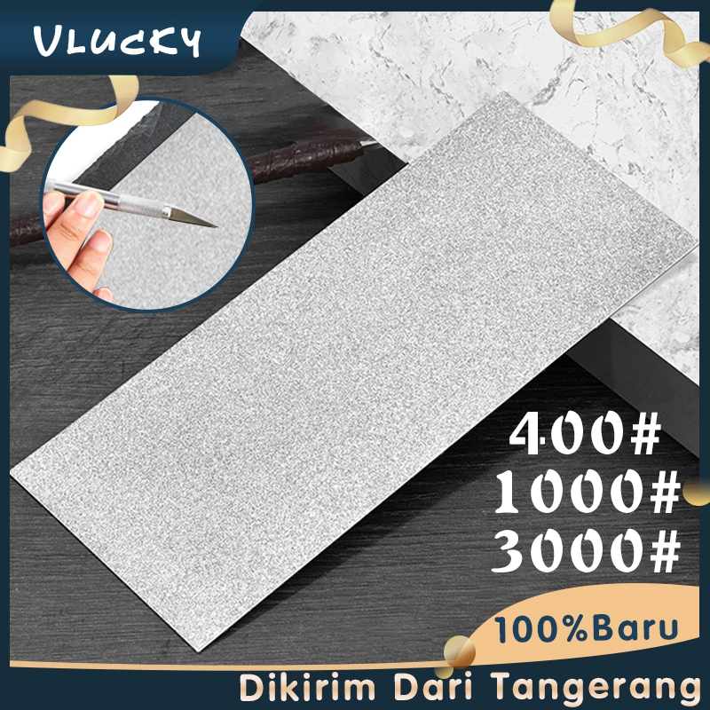 Batu Pengasah Diamond 400#/1000#/3000# Plat Pengasah Pisau Batu Asah Poles