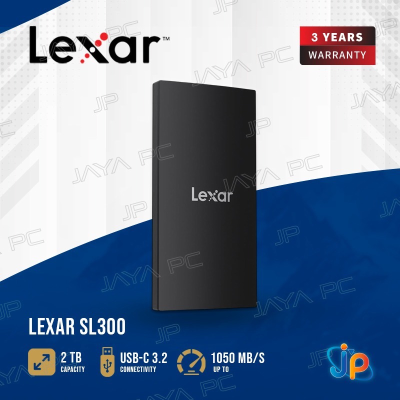 Lexar SL300 SSD External Portable 2TB - 2 TB USB-C 3.2