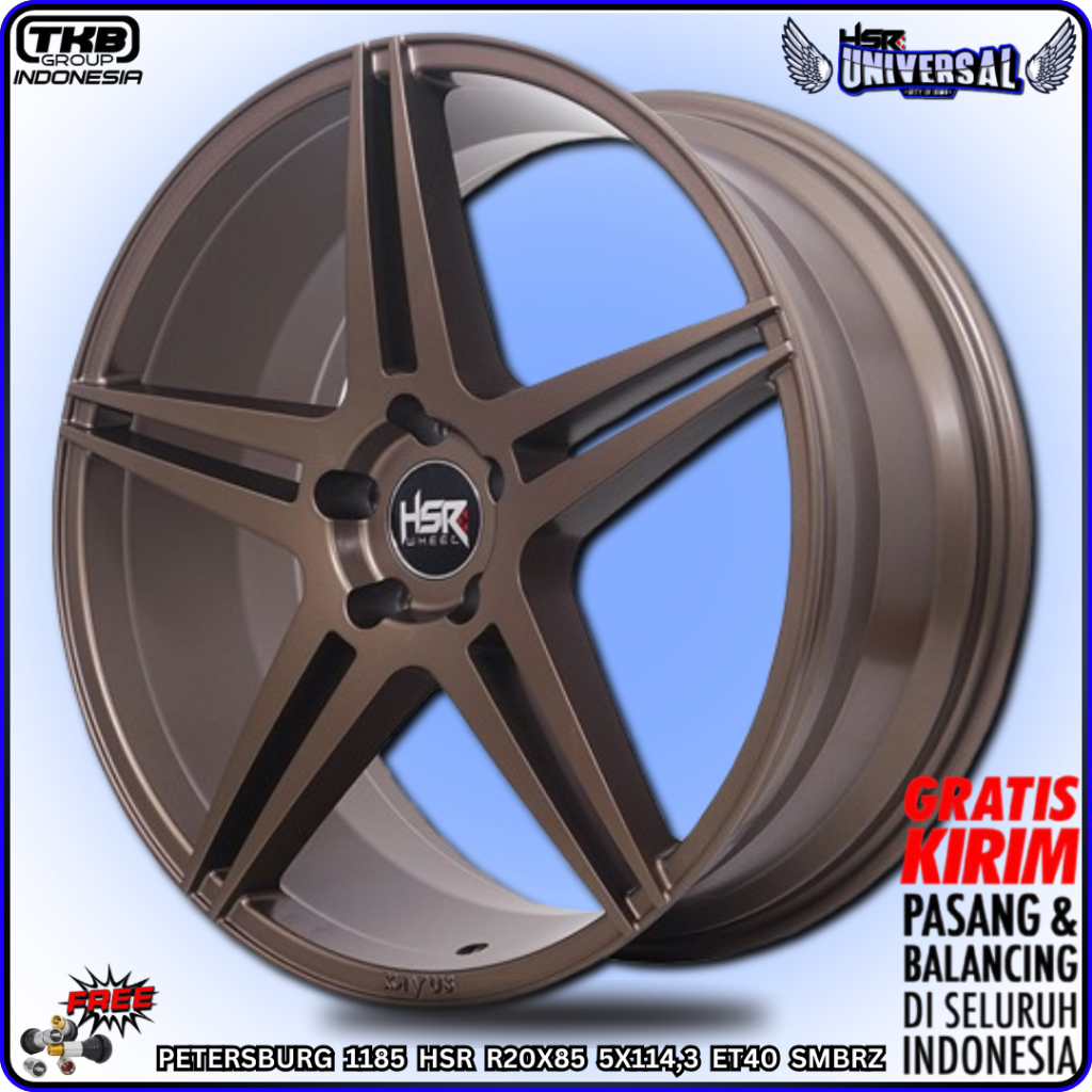 VELG ORIGINAL HSR RING 20 LUBANG BAUT 5X114,3 TYPE VELG PETERSBURG 5249 HSR R20X85 H5X114,3 ET40