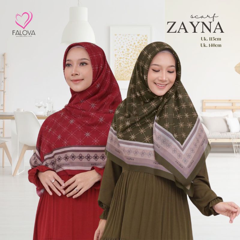 [READY] HIJAB SEGIEMPAT KERUDUNG VOAL PREMIUM ZAYNA SCARF FALOVA
