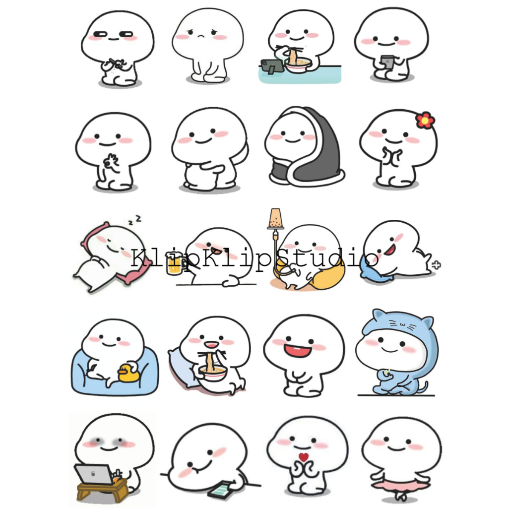 

Stiker Sticker Pentol Lucu WA Random Kartun KK