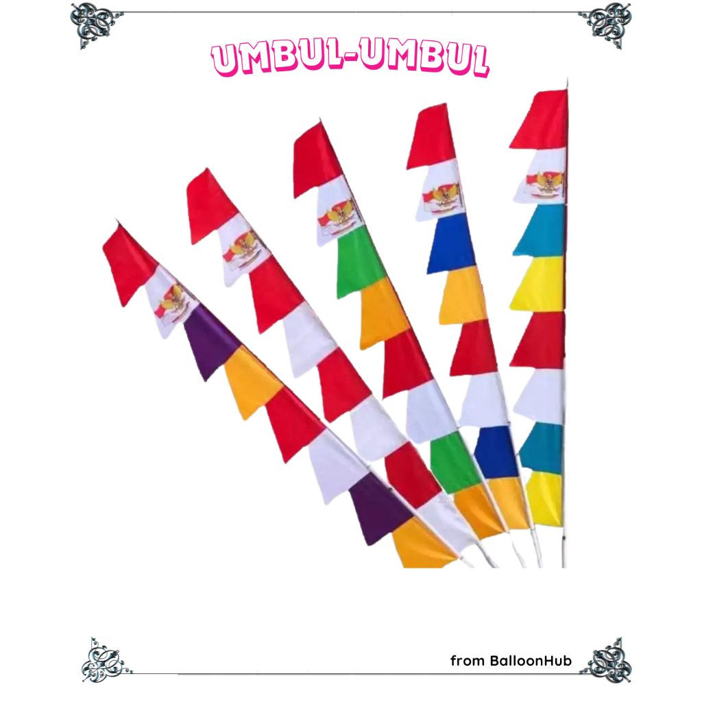 Umbul umbul 17 agustus 20 pcs 1 kodi harga grosir murah umbul umbul merah putih